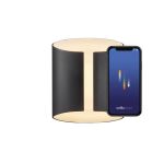 Nordlux Grip Smart LED Luce da parete Nero 10W 830lm 120D - 827 Bianco Molto Caldo | Dimmerabile – IP54