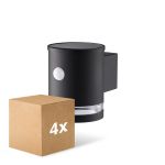 Confezione Multipack 4x D'Lite Luce Da Parete Solis Solar Nero Up & Down - 830 Luce Calda -  | IP54 - Sensore Di Movimento