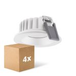 Confezione Multipack 4x Ledvance LED  SPOT AIR FIX Aluminium  6W 480lm 36D - 927 Bianco Molto Caldo | Ritaglio 68mm - IP65 - Miglior Resa Cromatica -  Dimmerabile