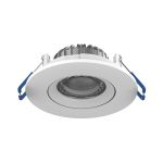 Noxion Faretti LED Ares Inclinabile Bianca 6W 540lm 927-940 3CCT | Ritaglio 68mm