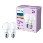 Confezione Multipack 2x Philips Bulbo LED E27 Pera Ghiaccio 8W 806lm - 827 Bianco Molto Caldo