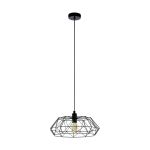 Eglo Luce Pendente Carlton 2 Acciaio Nero | IP20 - Adatto per 1x E27 