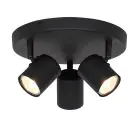D'Lite Luce da soffitto Trop Metallo Sabbioso Nero | Adatto Per 3x GU10