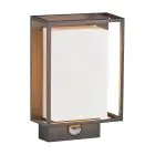 Nordlux Nestor Luce Da Parete Aluminium Nero 8W 550lm - 827 Bianco Molto Caldo | IP44 - Sensore di Movimento e Luce