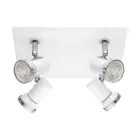 Eglo Luce da soffitto Tamara 1 Acciaio Bianca Cromo 4x2.8W 4x250lm - 830 Luce Calda -  | IP44 - Incl. 4x GU10